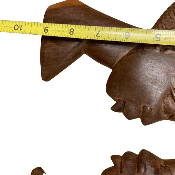 Hand-Carved African Wooden Wall Art Set - Picture 4 of 7